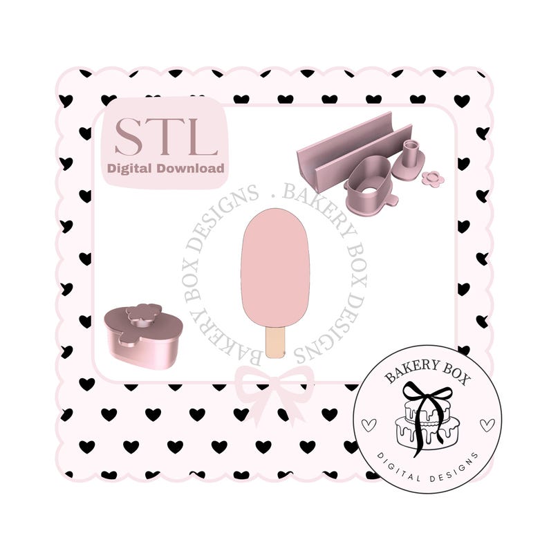 Cakesicle Cake Pop Plunger Set STL Digital Download image 1
