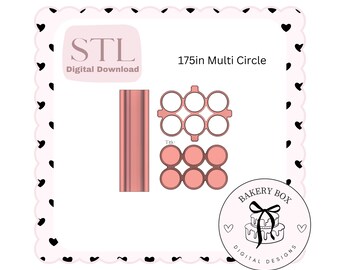 Juego de émbolos múltiples para cake pops circulares de 1,75 pulgadas Descarga digital STL