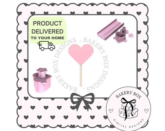Juego de moldes para cake pops con forma de corazón
