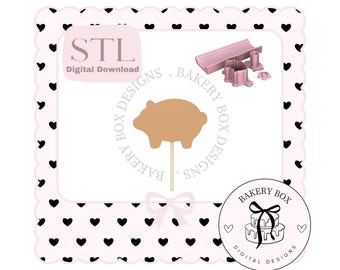 Juego de émbolos para cake pops de cerdo Maranito STL (descarga digital)