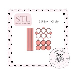 1.50 in Circle Cake Pop Multi Plunger Set Digital STL Download
