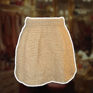 Beige Mohair Knit Skirt