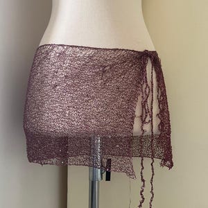 Sparkly Hand-Knitted Wrap Beach Skirt – Sequin Festival Cover-Up