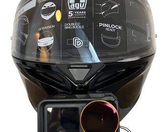 AGV K1/ K 1S - GoPro Chin Mount Action Cam Halterung zur Befestigung am Kinn mit M3 VHB Klebepad.