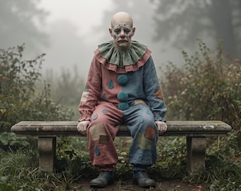 Strój smutnego klauna dla dorosłych, kombinezon cyrkowy w stylu vintage z falbaniastym kołnierzykiem, teatralny strój cosplay pierrota, niestandardowy, unisexowy strój sceniczny