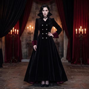 Burgundy Vampire Dress - Etsy