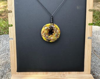 Rodin Coil Orgonite Pendant, Two tone,  B1