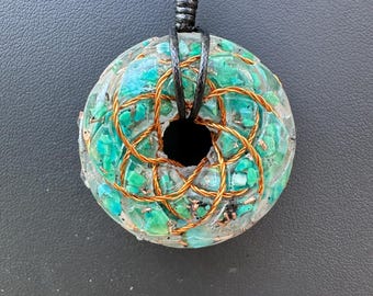 Rodin Coil Orgonite Pendant, B9