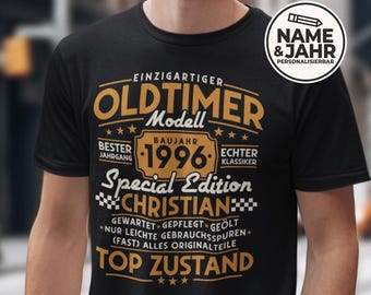 Personalized 30th Birthday T-Shirt - Gift for Men - Vintage 1996 Shirt - Birthday Gift for Men - 30 Years T-Shirt