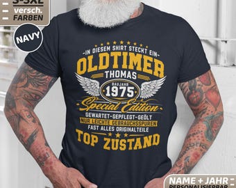 50th birthday, personalized 50th birthday, 50th birthday man, 50th birthday T-shirt, 50 years old shirt, 1975, 1975 birthday, 1975 shirt