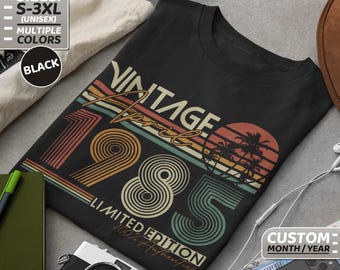 40th birthday, 40th birthday T-shirt, retro, vintage, personalized gift, 40 years, 40 years old shirt, 1985, born in 1985