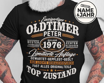 Personalized Vintage 50th Birthday T-Shirt - Vintage 50 Year Shirt for Men - 50th Birthday Gift for Men - Name & Year