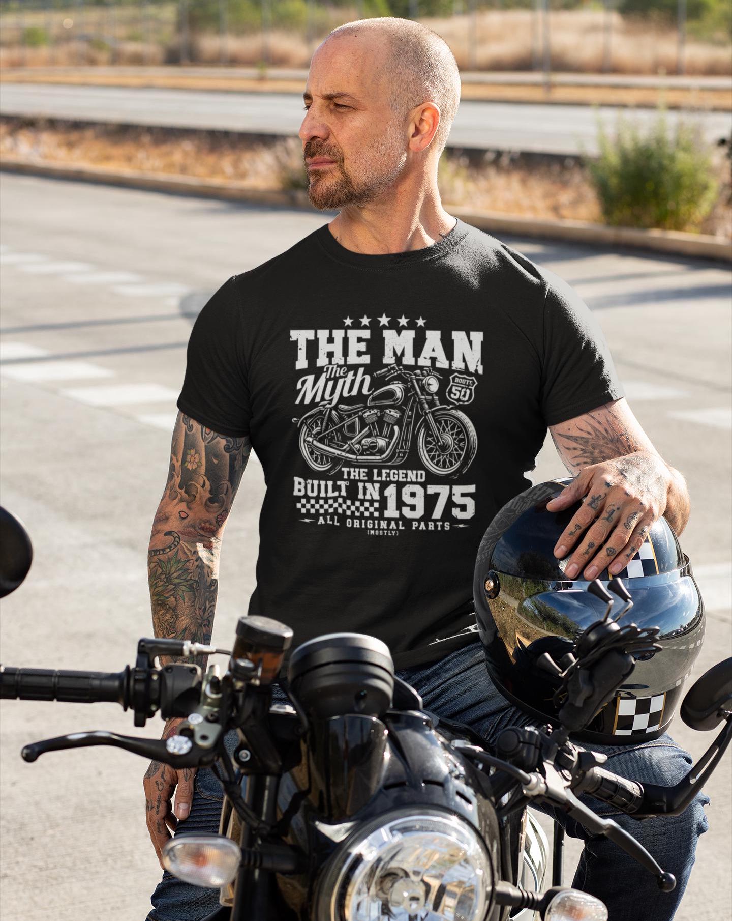 Maglietta Vintage Motocicletta 1975 - 50° Compleanno, Cotone, Uomo E Donna - Foto 8