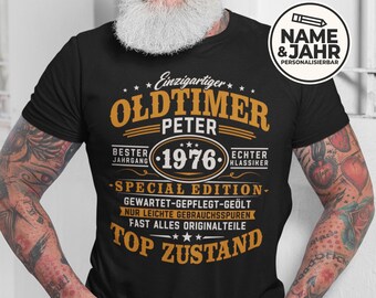 Personalized 50th Birthday T-Shirt for Men - Vintage Shirt for Men - Funny Birthday Shirt - Vintage 50th Anniversary Shirt - Year of Birth 1976