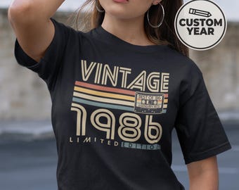 40th Birthday Gift for Her 1986 Shirt | Vintage 1986 T-Shirt Women | Retro Birthday Outfit | Turning 40 Gift for Girlfriend