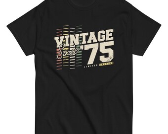 50th birthday, 50th birthday shirt, 50 years old shirt, retro, vintage, birthday gift, 1975, born in 1975, gift idea