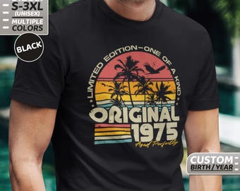 50th birthday, retro, vintage, 50 years, 50-year-old shirt, 50th birthday t-shirt, birthday gift, born in 1975