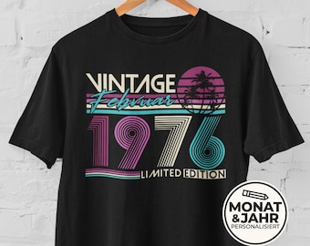 Personalized 50th birthday gift for a woman - 50 Years Shirt - Born in 1976 Retro Vintage Gift Idea - Milestone Birthday