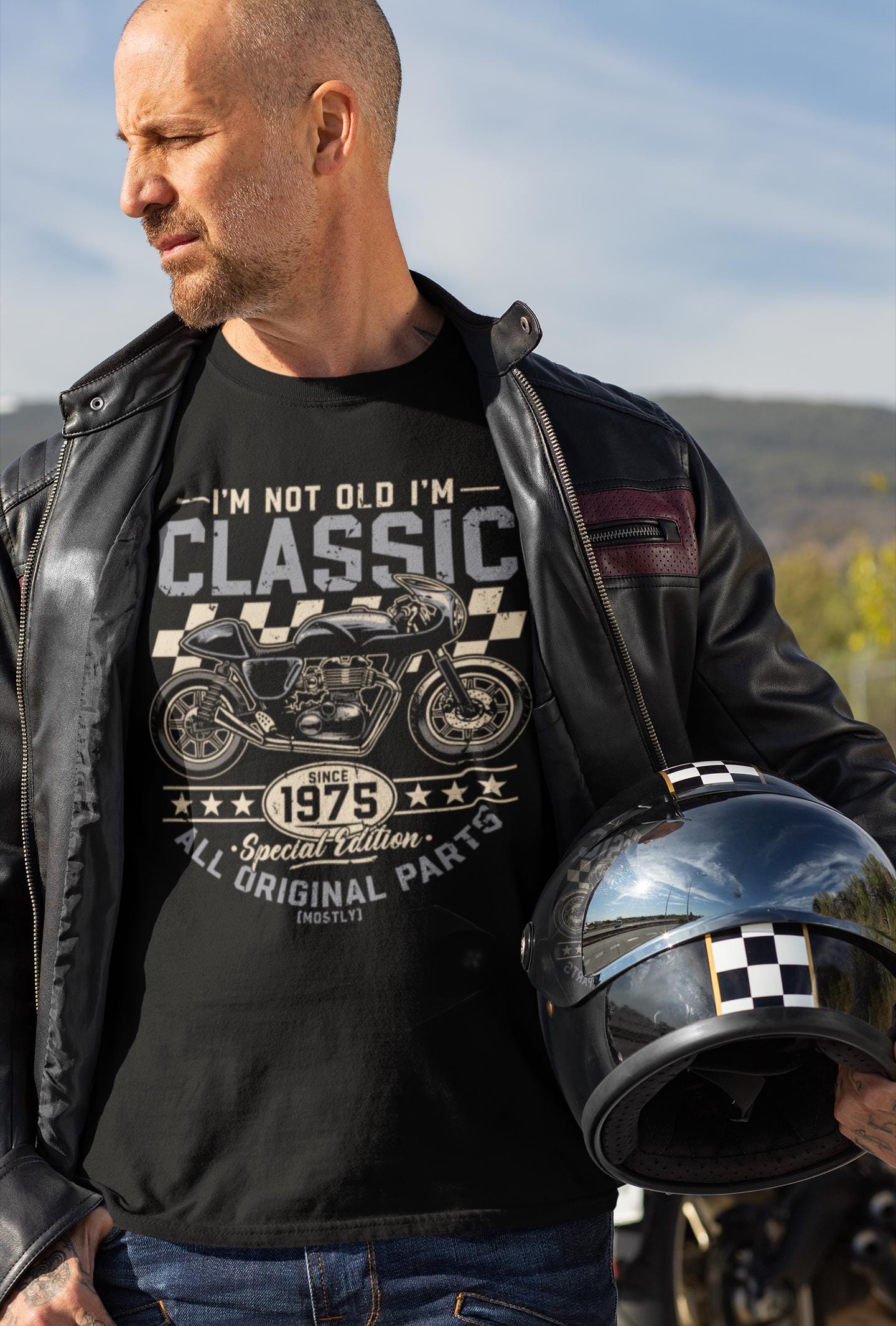 Maglietta Vintage Motocicletta 1975 - 50° Compleanno, Cotone, Uomo E Donna - Foto 6