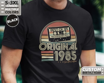 40th birthday, 40th birthday T-shirt, 40 years, 40-year-old shirt, birthday gift, personalized gift, 1985, retro 1985 T-shirt