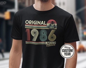 40th Birthday Shirt Retro Vintage | 40th Birthday Gift for Women and Men | Vintage 1986 Shirt | Birthday Party Outfit