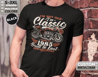 40th birthday, motorcycle T-shirt 40 years, birthday T-shirt 40, men's T-shirt 40 years, biker gift 40 years, 1985, born in 1985
