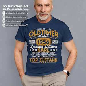 Maglietta per il 70° compleanno - Auto d'epoca | Anno di nascita 1956 | Regalo per il 70° compleanno da uomo | Maglietta divertente per la festa di compleanno immagine 6