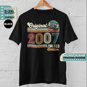 Original 2007 Year Born Vintage Retro Gift 18th Birthday Shirt 18 Years Birthday Gift