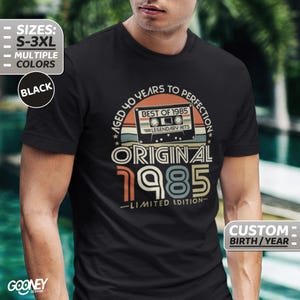 40th birthday, 40th birthday shirt, retro vintage birthday, 40 years old gift, 1985, born in 1985, 1985 vintage shirt