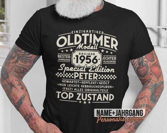 70th Birthday Shirt - Vintage Car | Year of Birth 1956 | 70th Birthday Gift for Men | Funny Birthday Party Shirt