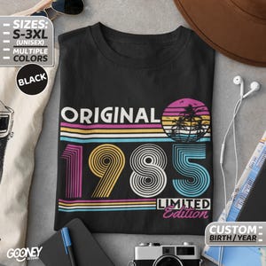 40th Birthday Retro T-Shirt 40 Years Gift Year 1985 born