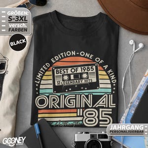 40th Birthday TShirt Retro Vintage 40 Years Gift Year 1985 born