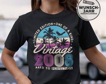 18th Birthday Shirt, Born in 2008, Vintage 2008 Shirt, Retro Birthday Shirt, 18th Birthday Gift