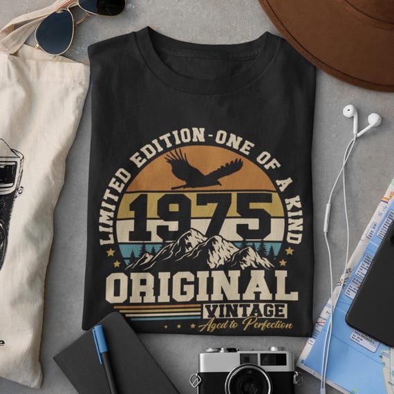 Original 1975 Jahrgang Vintage Retro Geschenk 50. Geburtstag Shirt 50 Jahre Geschenkidee