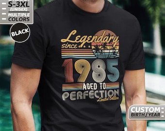 40th birthday, personalized gift, 40th birthday T-shirt, 40 years old shirt, retro, vintage, birthday present, 1985, born in 1985