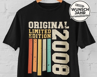 Geschenk zum 18. Geburtstag - Jahrgang 2008 - 18 Jahre T-Shirt - Perfektes Geburtstagsgeschenk für Männer und Frauen