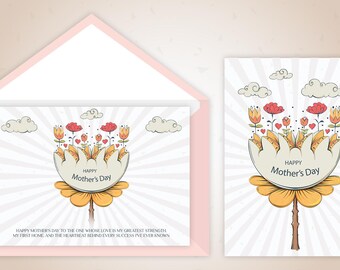 Elegant Printable Mother's Day Card | Instant Download DIY Greeting Card
