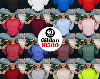 Gildan 18500 Hoodie Mockup Bundle - 40 Colors (Digital Download)
