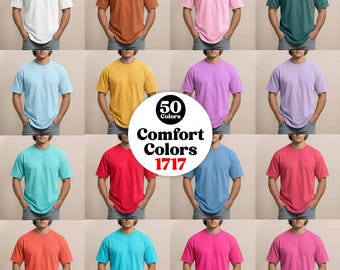 Comfort Colors 1717 T-Shirt Mockup Bundle, 50 Colors (Digital Download)