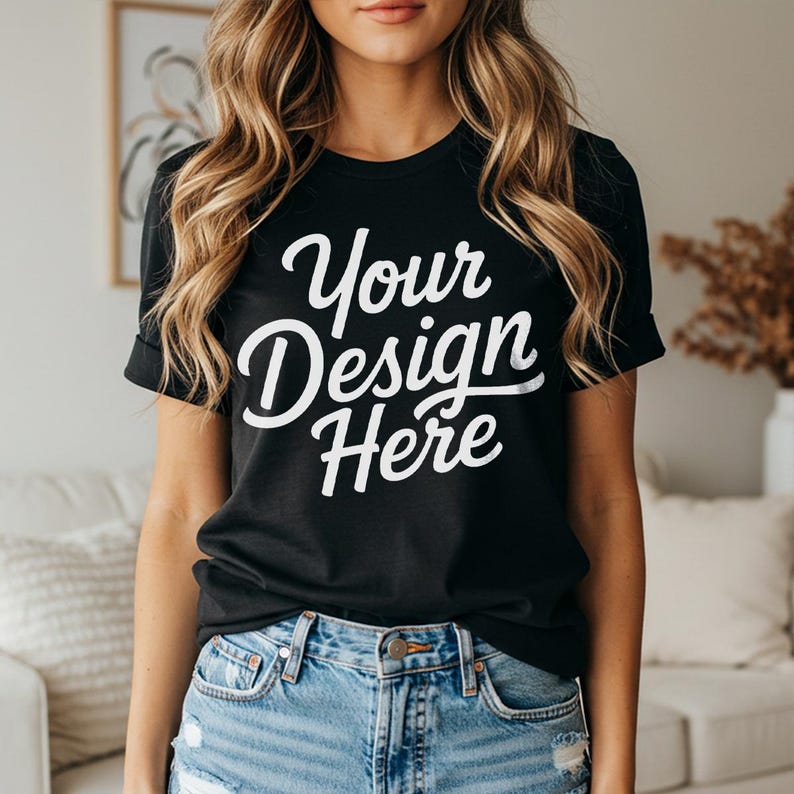 Bella Canvas 3001 Mockup Bundle, 50 Farben (Digitaler Download) Bild 3
