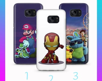 Cartoon D6 Phone Case Cover For Samsung Galaxy S5 S6 S7 S8 S9 Edge Plus LTE Neo Random Cartoon Characters Network Funny Iron Man Joker