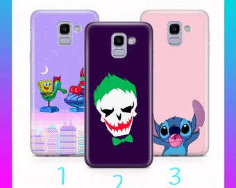 Cartoon D8 Phone Case Cover For Samsung Galaxy A3 A5 A6 A7 A8 J3 J5 J6 J7 Models Random Cartoon Characters Network Funny Iron Man Joker