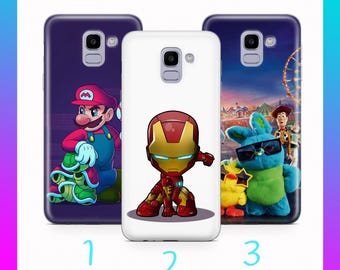 Cartoon D6 Phone Case Cover For Samsung Galaxy A3 A5 A6 A7 A8 J3 J5 J6 J7 Models Random Cartoon Characters Network Funny Iron Man Joker