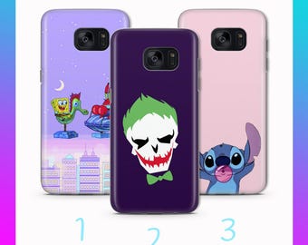 Cartoon D8 Phone Case Cover For Samsung Galaxy S5 S6 S7 S8 S9 Edge Plus LTE Neo Random Cartoon Characters Network Funny Iron Man Joker