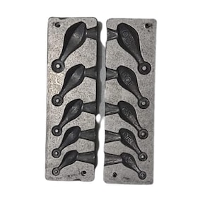 DIY Pro Pear Lead  30g-50g-75g-100g-150g 5 Cavities Combo Snapper,Fishing Lead Mold Snapper Sinker Mould Snapper Sinkers,Sea,lake,angling