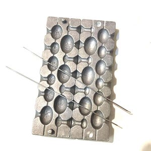 Olive Sinker Fishing Mold 13 Cavities 3g 5g 7g 10g 20g 30g 40g 50g 60g 70g 80g 90g 100g,aluminum fishing bean sinker lead molds,sinker molds