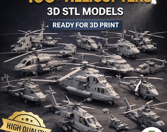 Helicopter 3D STL Models | WW2 Military Vehicles (Digital Download)