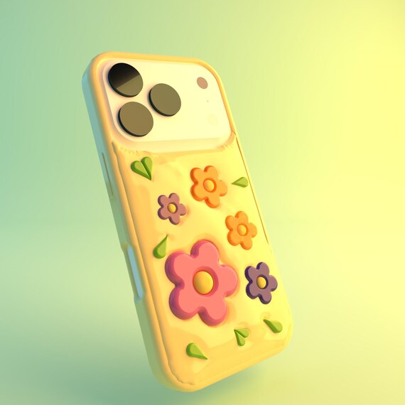 新品★iPhone17★花びらカラフルケース IPhone 17 Pro Flowers Case – Thick Bubble Candy Style | 3D Print