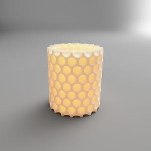 VSDA-4 3D printable round Vase Planter: Modern Parametric hex Design STL File