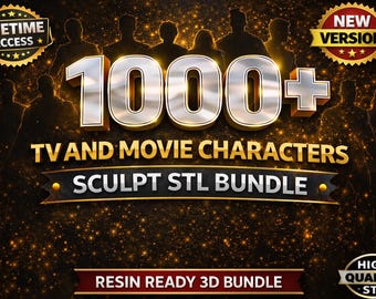 Paquete de más de 1000 esculturas STL inspiradas en personajes de películas y series de televisión / Poses para juegos de mesa / Listas para impresión en resina